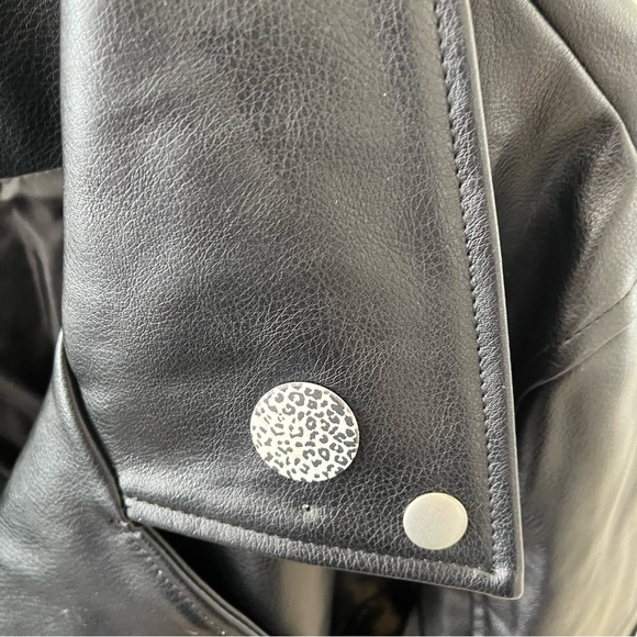 ZARA MAN FAUX LEATHER BIKER JACKET Size XL BLACK New with tags - Picture 8 of 9